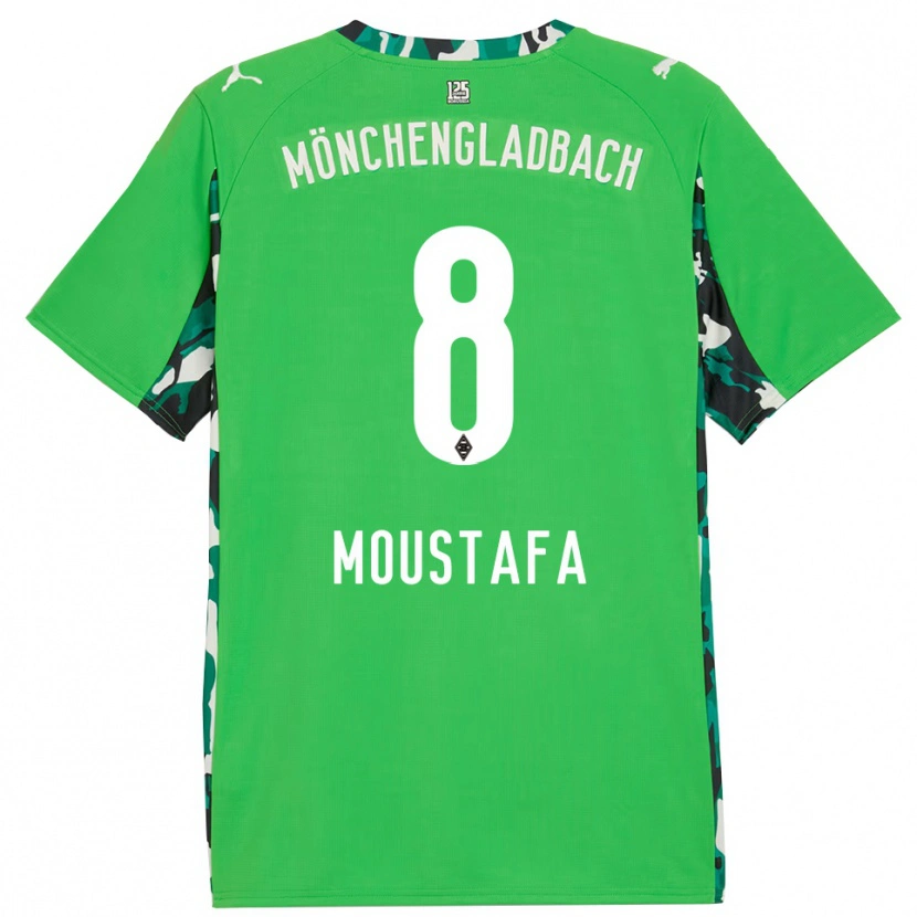 Danxen Mænd Moustafa Ashraf Moustafa #8 Grøn Sort Udebane Spillertrøjer 2025/26 Trøje T-Shirt