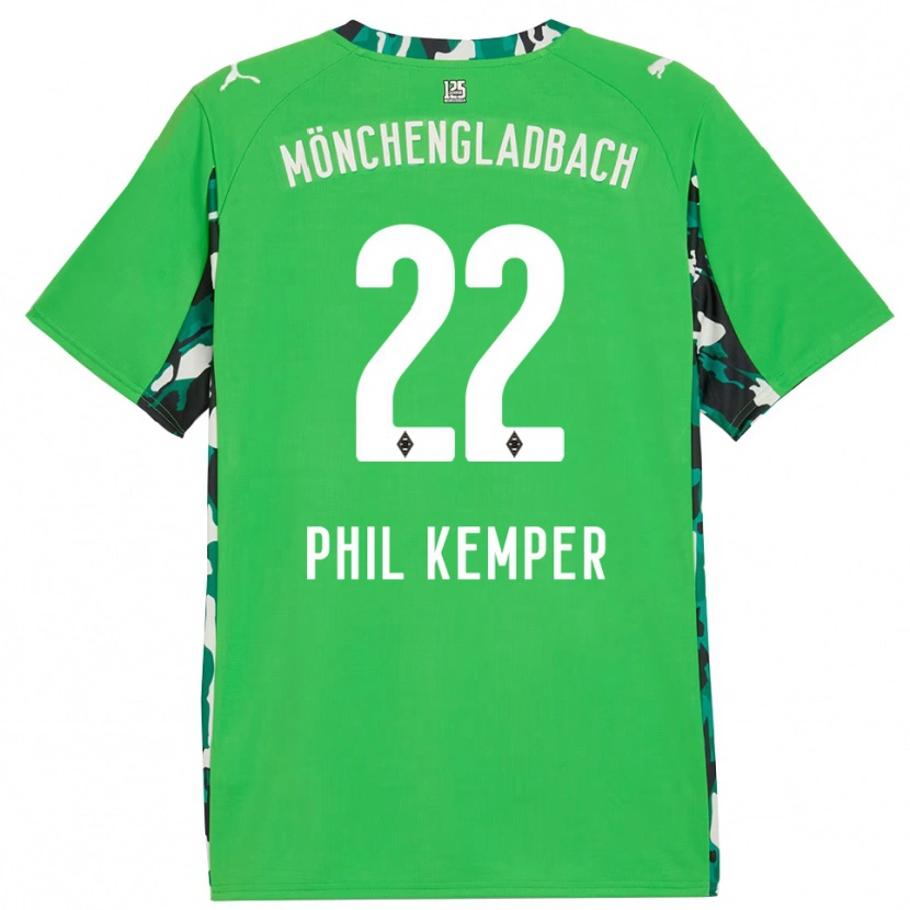 Danxen Mænd Phil Kemper #22 Grøn Sort Udebane Spillertrøjer 2025/26 Trøje T-Shirt