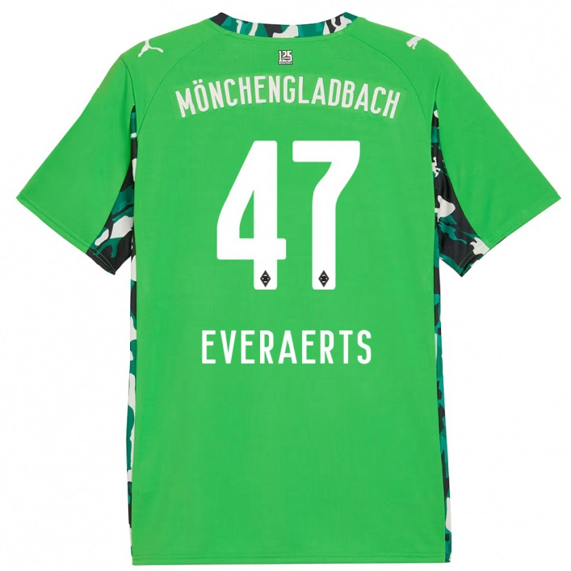 Danxen Mænd Kim Everaerts #47 Grøn Sort Udebane Spillertrøjer 2025/26 Trøje T-Shirt