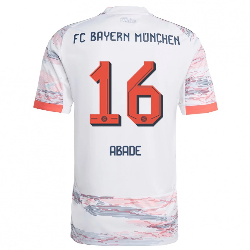 Danxen Mænd Daniel Abade #16 Hvid Grå Udebane Spillertrøjer 2025/26 Trøje T-Shirt