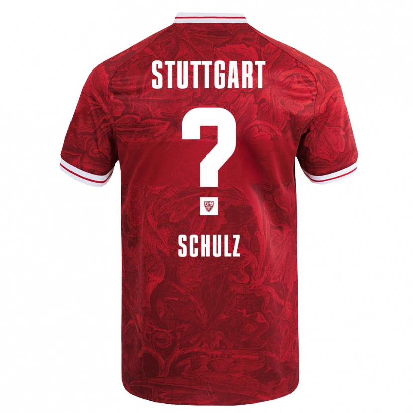 Danxen Mænd Tim Schulz #0 Rød Sort Udebane Spillertrøjer 2025/26 Trøje T-Shirt