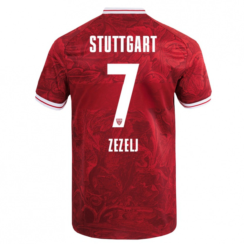 Danxen Mænd Neno Zezelj #7 Rød Sort Udebane Spillertrøjer 2025/26 Trøje T-Shirt