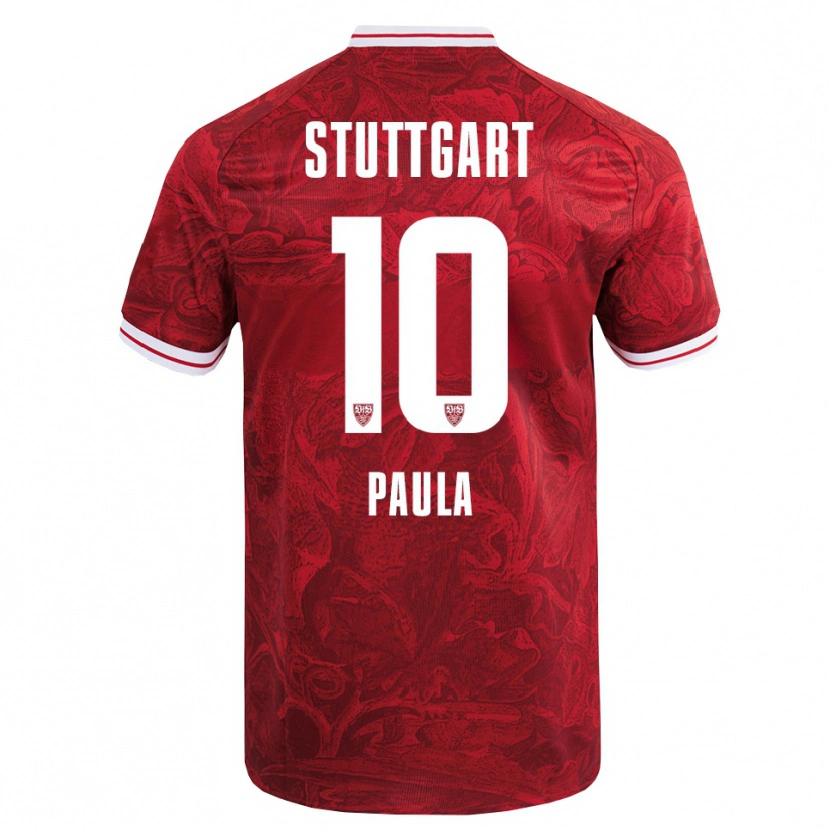 Danxen Mænd Raul Paula #10 Rød Sort Udebane Spillertrøjer 2025/26 Trøje T-Shirt