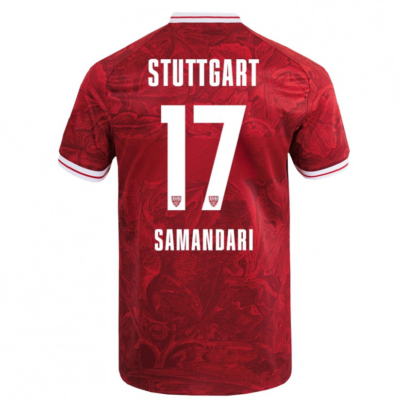 Danxen Mænd Sohrab Samandari #17 Rød Sort Udebane Spillertrøjer 2025/26 Trøje T-Shirt