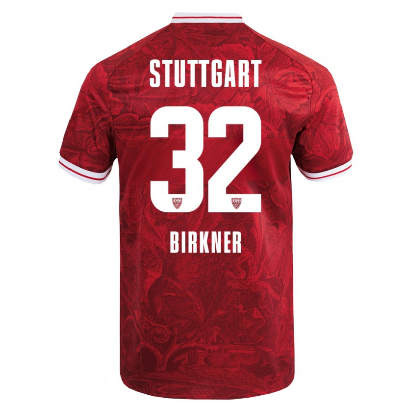 Danxen Mænd Hanna Birkner #32 Rød Sort Udebane Spillertrøjer 2025/26 Trøje T-Shirt