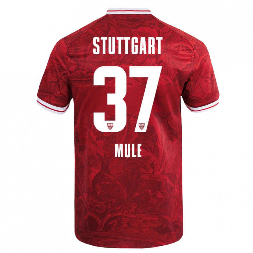 Danxen Mænd Salvatore Mule #37 Rød Sort Udebane Spillertrøjer 2025/26 Trøje T-Shirt