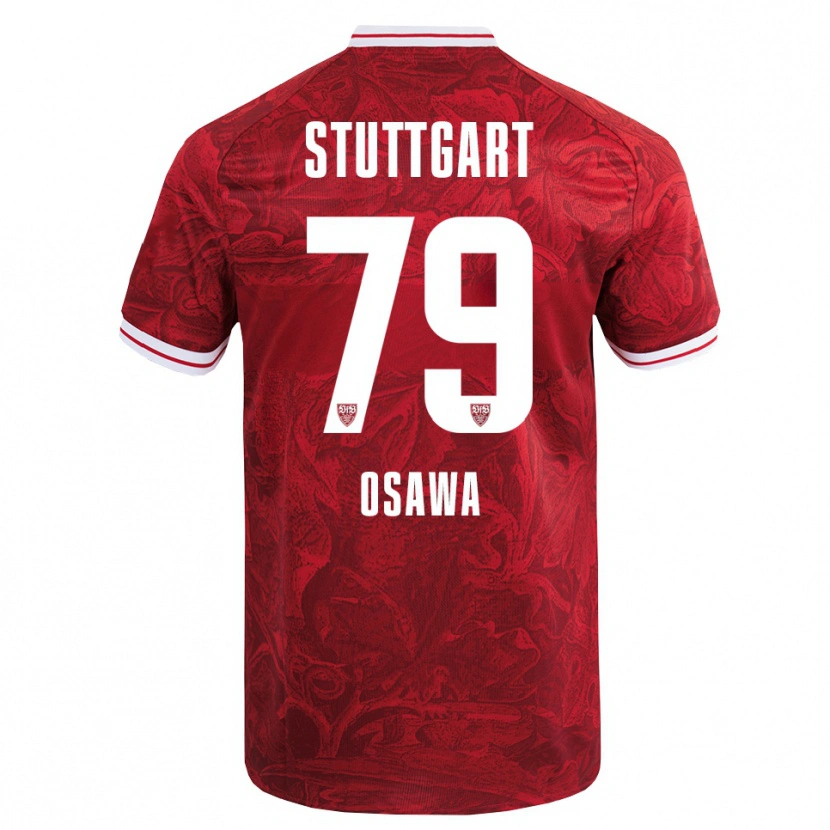 Danxen Mænd Haruka Ōsawa #79 Rød Sort Udebane Spillertrøjer 2025/26 Trøje T-Shirt