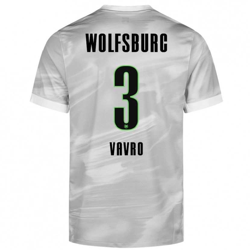 Danxen Mænd Denis Vavro #3 Grå Hvid Udebane Spillertrøjer 2025/26 Trøje T-Shirt