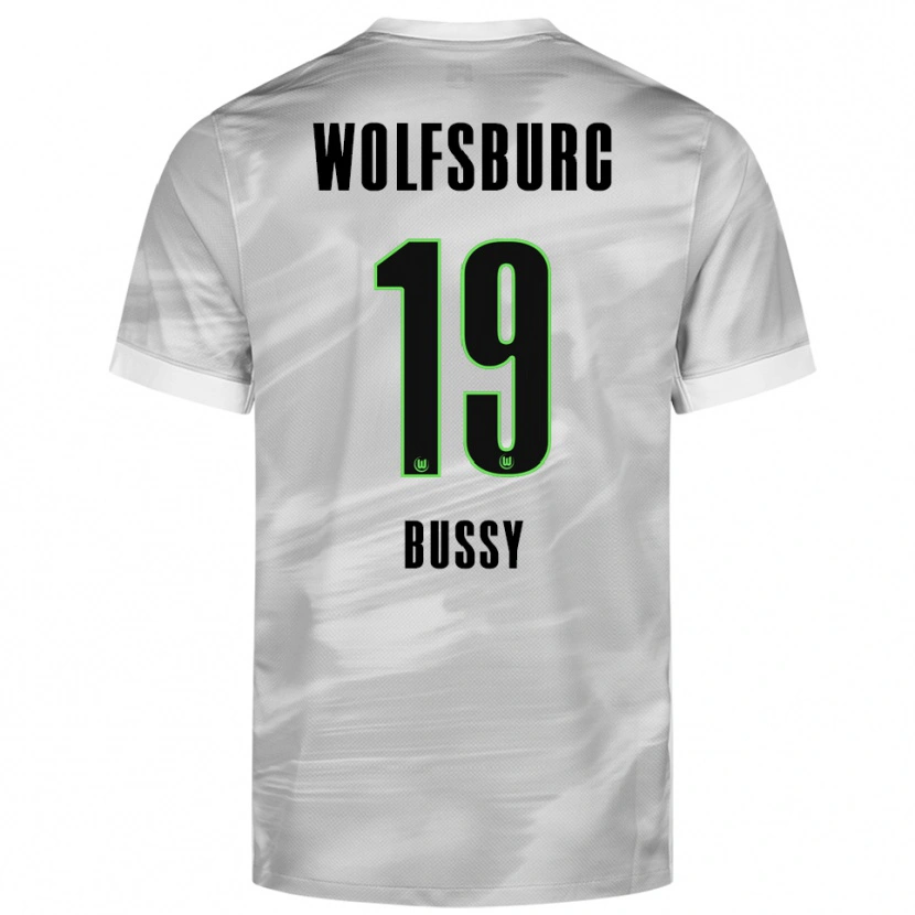 Danxen Mænd Kessya Bussy #19 Grå Hvid Udebane Spillertrøjer 2025/26 Trøje T-Shirt