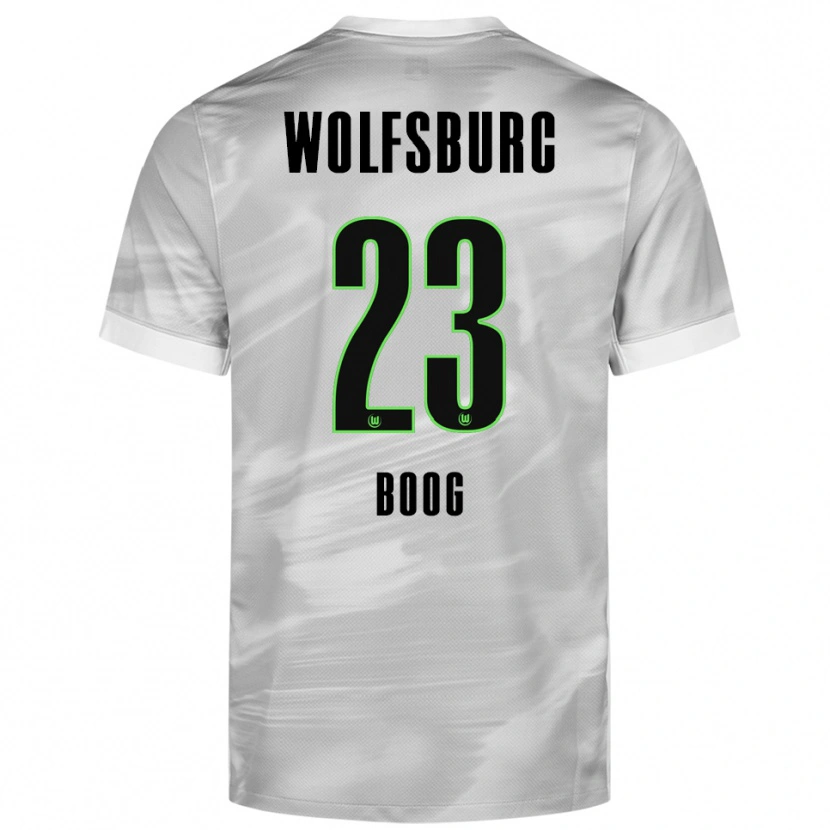 Danxen Mænd Miguel Boog #23 Grå Hvid Udebane Spillertrøjer 2025/26 Trøje T-Shirt