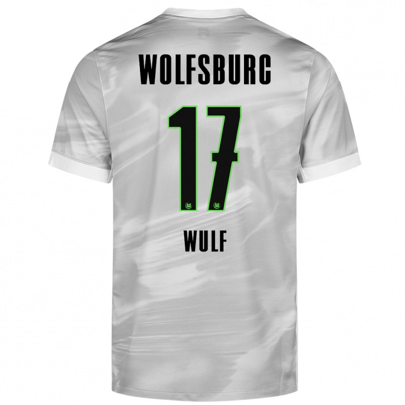 Danxen Mænd Diego Wulf #17 Grå Hvid Udebane Spillertrøjer 2025/26 Trøje T-Shirt