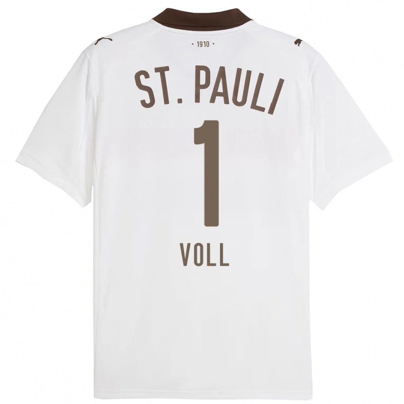 Danxen Mænd Ben Voll #1 Hvid Rød Udebane Spillertrøjer 2025/26 Trøje T-Shirt