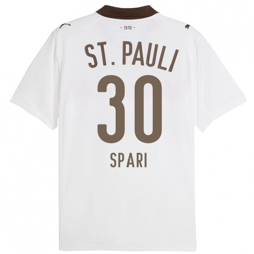 Danxen Mænd Simon Spari #30 Hvid Rød Udebane Spillertrøjer 2025/26 Trøje T-Shirt