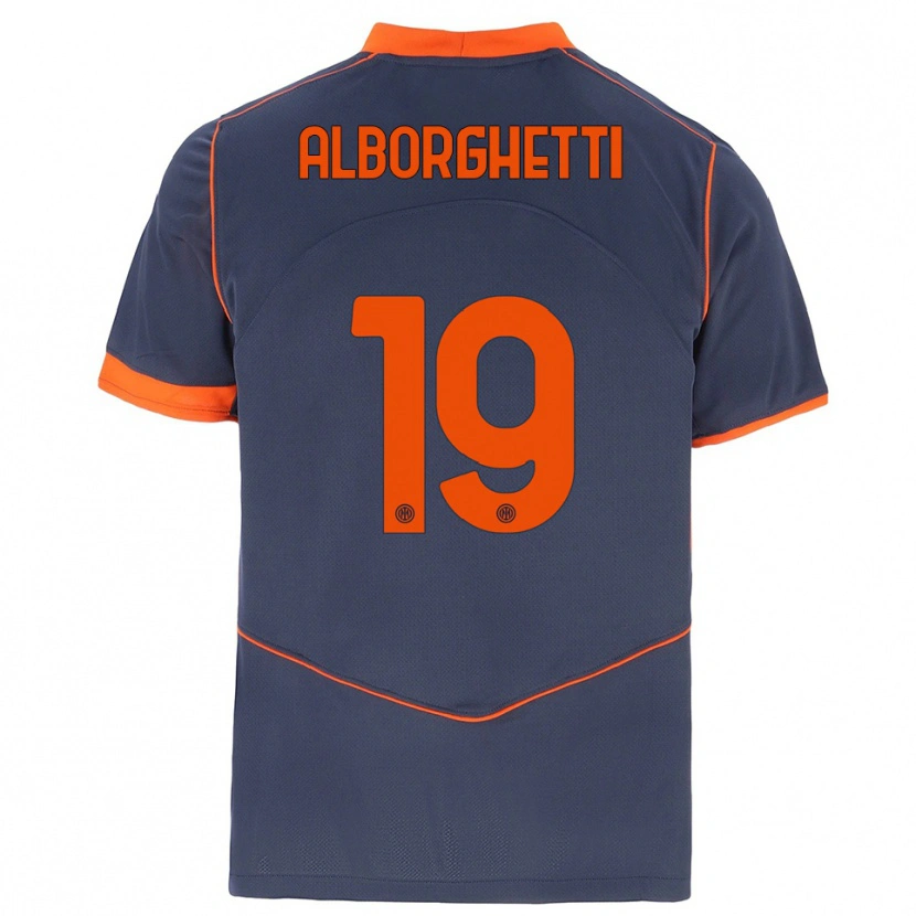 Danxen Mænd Lisa Alborghetti #19 Grå Orange Tredje Sæt Spillertrøjer 2025/26 Trøje T-Shirt