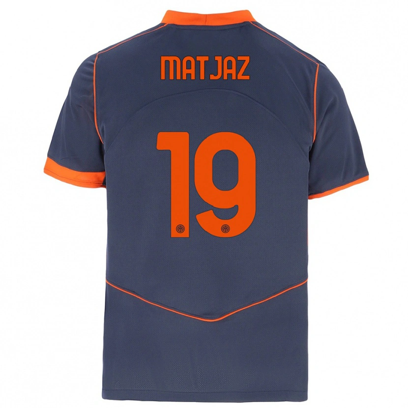 Danxen Mænd Samo Matjaz #19 Grå Orange Tredje Sæt Spillertrøjer 2025/26 Trøje T-Shirt