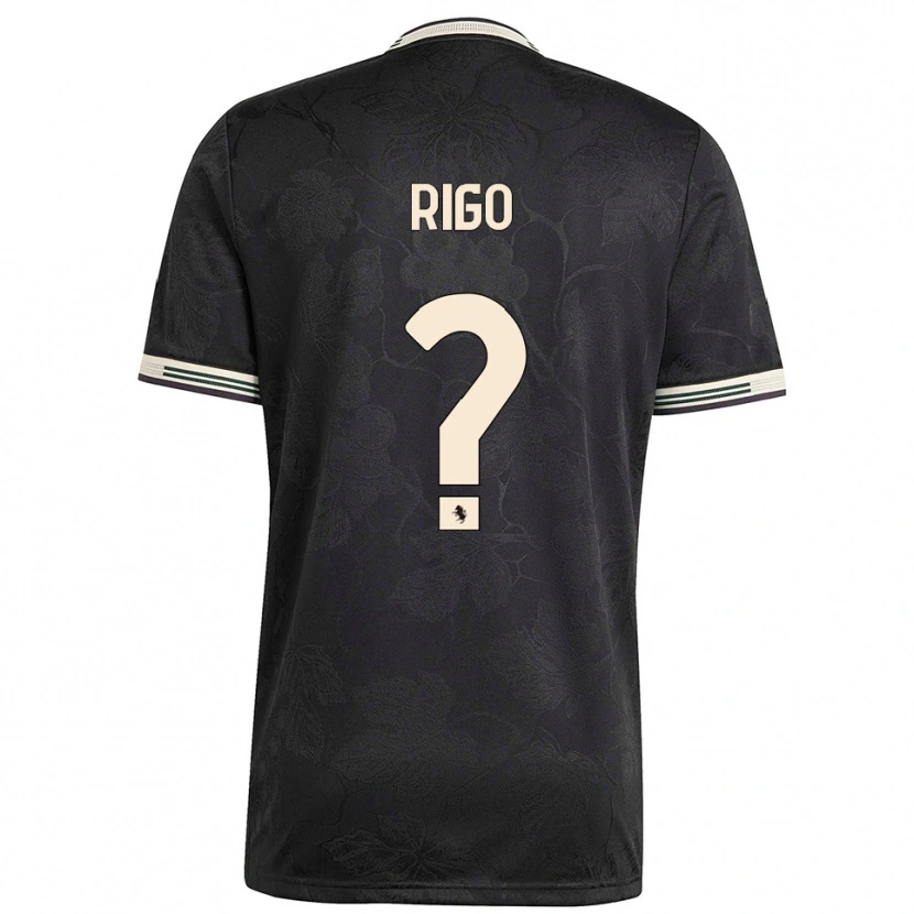 Danxen Mænd Davide Rigo #0 Sort Hvid Grøn Tredje Sæt Spillertrøjer 2025/26 Trøje T-Shirt