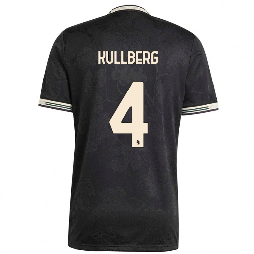 Danxen Mænd Emma Nanny Charlotte Kullberg #4 Sort Hvid Grøn Tredje Sæt Spillertrøjer 2025/26 Trøje T-Shirt