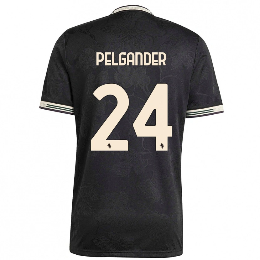 Danxen Mænd Elsa Pelgander #24 Sort Hvid Grøn Tredje Sæt Spillertrøjer 2025/26 Trøje T-Shirt