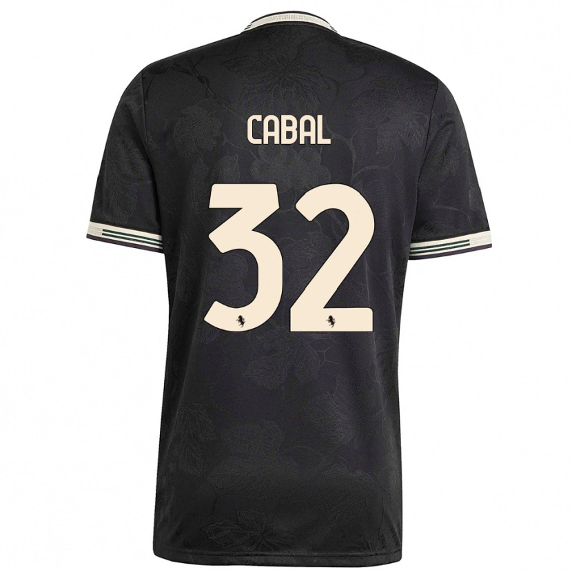 Danxen Mænd Juan Cabal #32 Sort Hvid Grøn Tredje Sæt Spillertrøjer 2025/26 Trøje T-Shirt