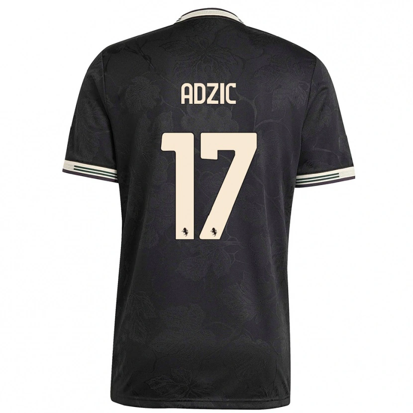 Danxen Mænd Vasilije Adžić #17 Sort Hvid Grøn Tredje Sæt Spillertrøjer 2025/26 Trøje T-Shirt