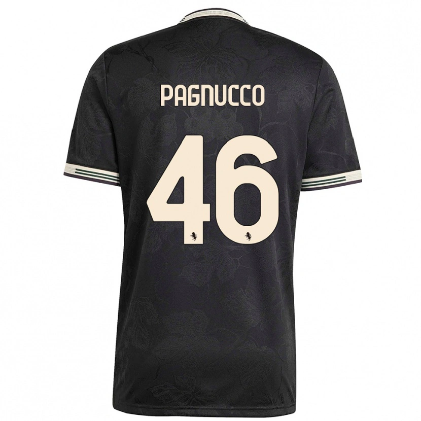 Danxen Mænd Filippo Pagnucco #46 Sort Hvid Grøn Tredje Sæt Spillertrøjer 2025/26 Trøje T-Shirt
