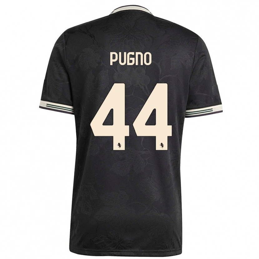Danxen Mænd Diego Pugno #44 Sort Hvid Grøn Tredje Sæt Spillertrøjer 2025/26 Trøje T-Shirt