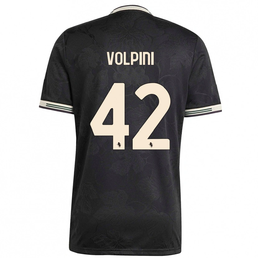 Danxen Mænd Viola Volpini #42 Sort Hvid Grøn Tredje Sæt Spillertrøjer 2025/26 Trøje T-Shirt