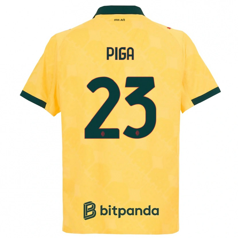 Danxen Mænd Julie Piga #23 Gul Sort Tredje Sæt Spillertrøjer 2025/26 Trøje T-Shirt