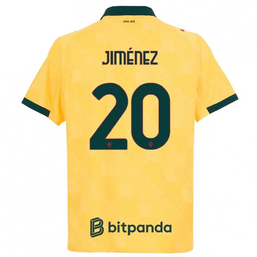 Danxen Mænd Álex Jiménez #20 Gul Sort Tredje Sæt Spillertrøjer 2025/26 Trøje T-Shirt