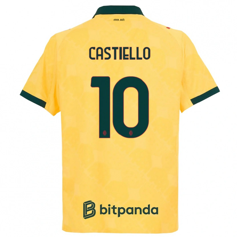 Danxen Mænd Alex Castiello #10 Gul Sort Tredje Sæt Spillertrøjer 2025/26 Trøje T-Shirt