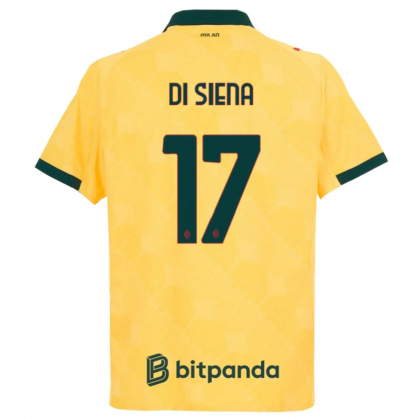 Danxen Mænd Andrea Di Siena #17 Gul Sort Tredje Sæt Spillertrøjer 2025/26 Trøje T-Shirt