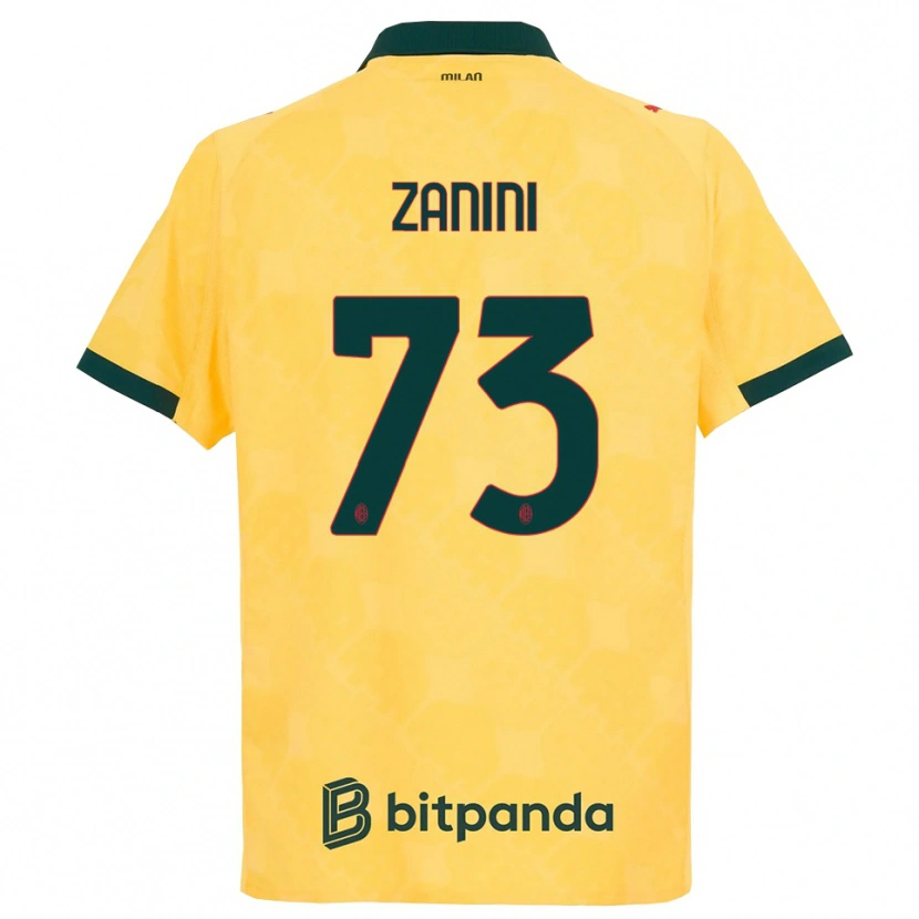 Danxen Mænd Paola Zanini #73 Gul Sort Tredje Sæt Spillertrøjer 2025/26 Trøje T-Shirt