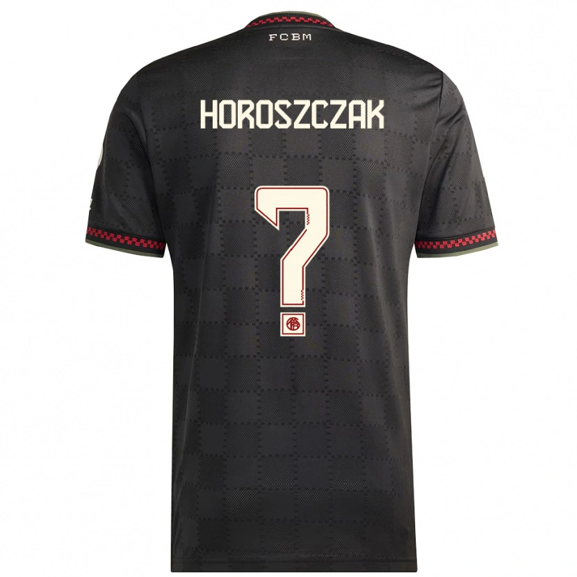 Danxen Mænd Kuba Horoszczak #0 Sort Hvid Tredje Sæt Spillertrøjer 2025/26 Trøje T-Shirt