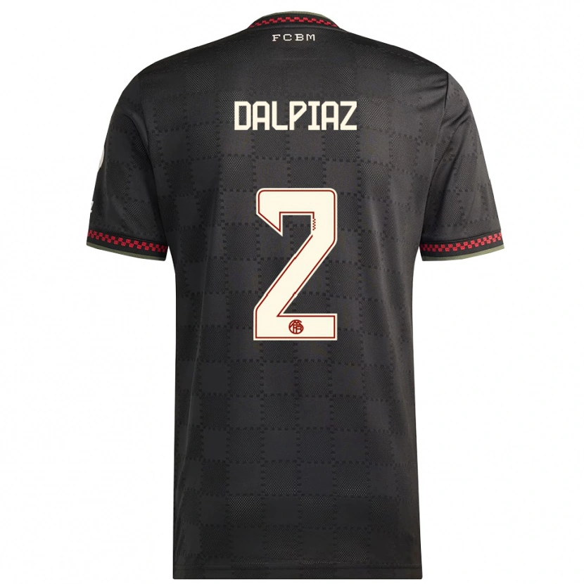 Danxen Mænd Magnus Dalpiaz #2 Sort Hvid Tredje Sæt Spillertrøjer 2025/26 Trøje T-Shirt