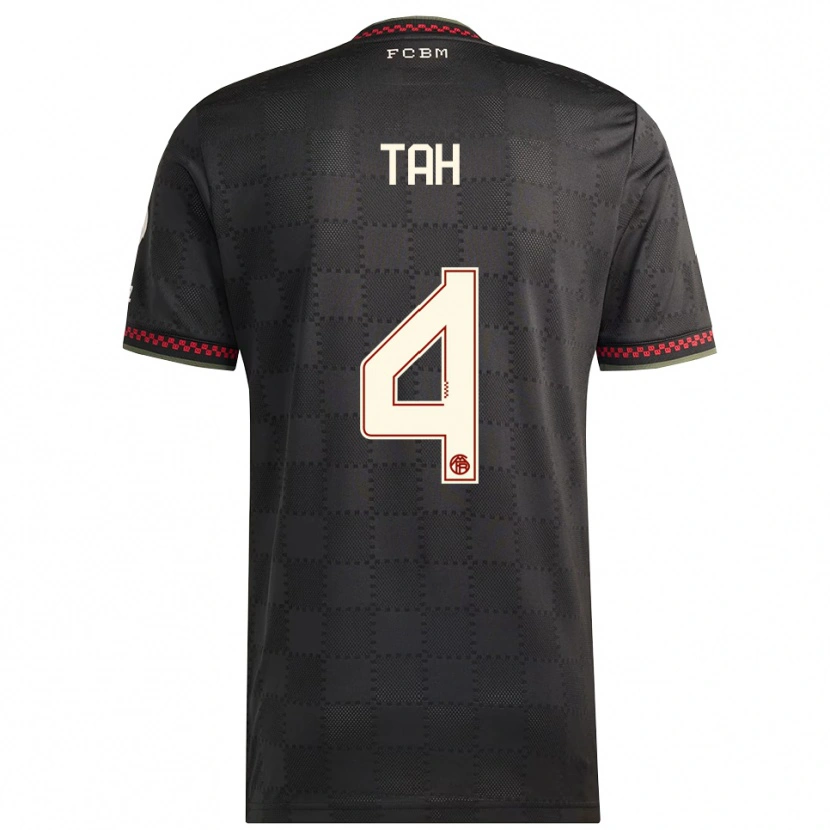Danxen Mænd Jonathan Tah #4 Sort Hvid Tredje Sæt Spillertrøjer 2025/26 Trøje T-Shirt