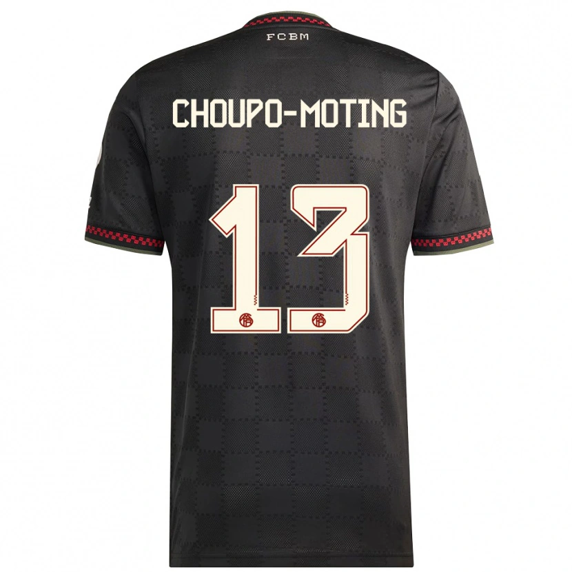 Danxen Mænd Eric Maxim Choupo-Moting #13 Sort Hvid Tredje Sæt Spillertrøjer 2025/26 Trøje T-Shirt