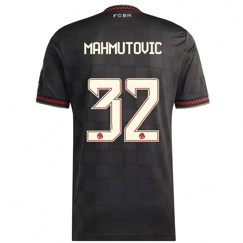 Danxen Mænd Ena Mahmutovic #32 Sort Hvid Tredje Sæt Spillertrøjer 2025/26 Trøje T-Shirt