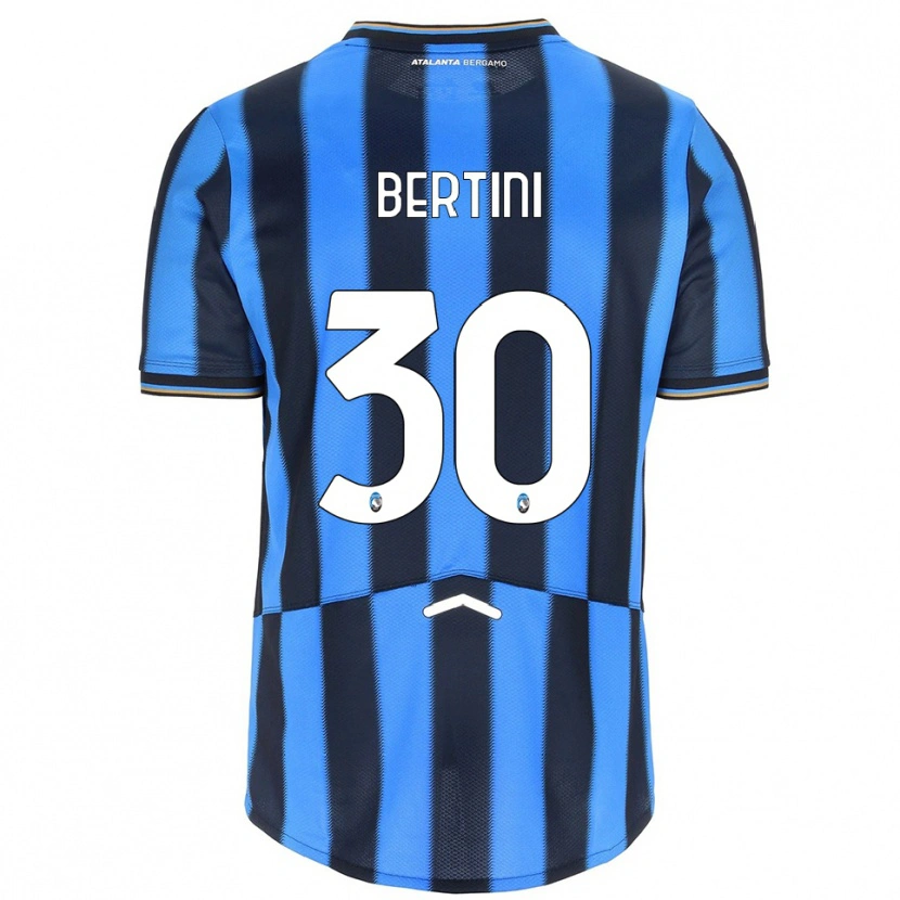 Danxen Kvinder Tommaso Bertini #30 Lyseblå Sort Hjemmebane Spillertrøjer 2025/26 Trøje T-Shirt
