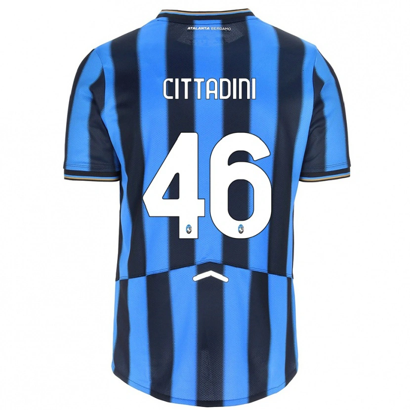 Danxen Kvinder Giorgio Cittadini #46 Lyseblå Sort Hjemmebane Spillertrøjer 2025/26 Trøje T-Shirt