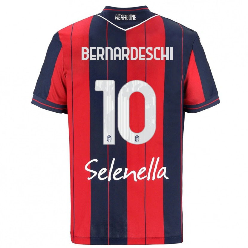 Danxen Kvinder Federico Bernardeschi #10 Rød Navy Hjemmebane Spillertrøjer 2025/26 Trøje T-Shirt