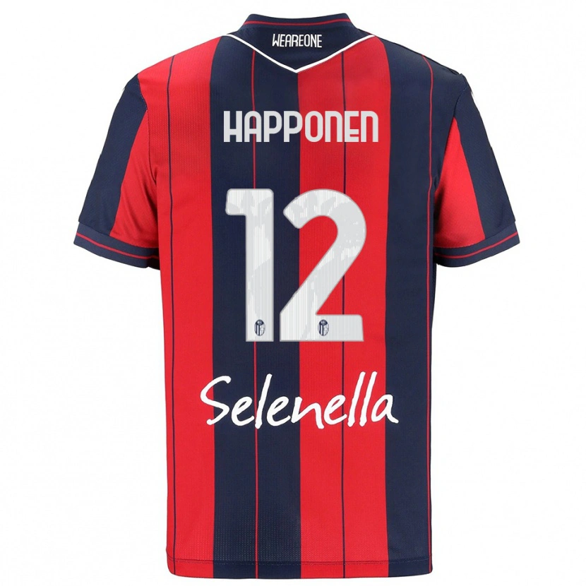 Danxen Kvinder Ukko Happonen #12 Rød Navy Hjemmebane Spillertrøjer 2025/26 Trøje T-Shirt