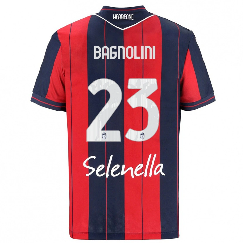 Danxen Kvinder Nicola Bagnolini #23 Rød Navy Hjemmebane Spillertrøjer 2025/26 Trøje T-Shirt