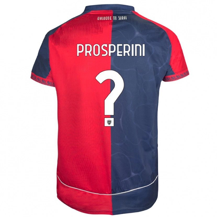 Danxen Kvinder Matteo Prosperini #0 Rød Navy Hjemmebane Spillertrøjer 2025/26 Trøje T-Shirt