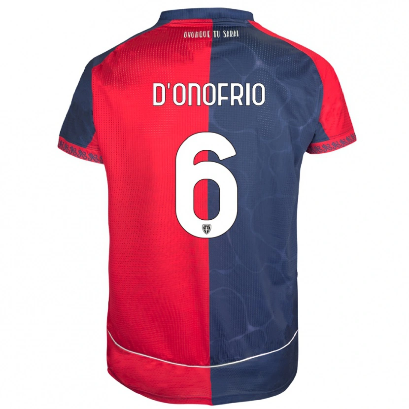Danxen Kvinder Vincenzo D'onofrio #6 Rød Navy Hjemmebane Spillertrøjer 2025/26 Trøje T-Shirt