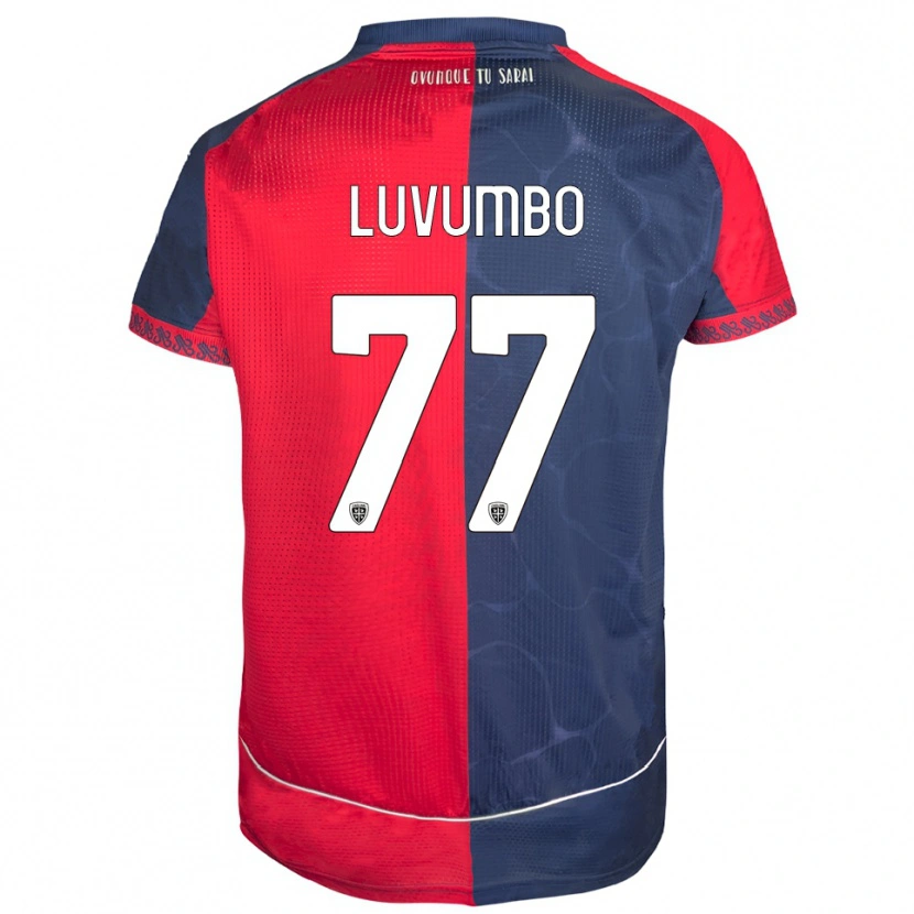 Danxen Kvinder Zito Luvumbo #77 Rød Navy Hjemmebane Spillertrøjer 2025/26 Trøje T-Shirt