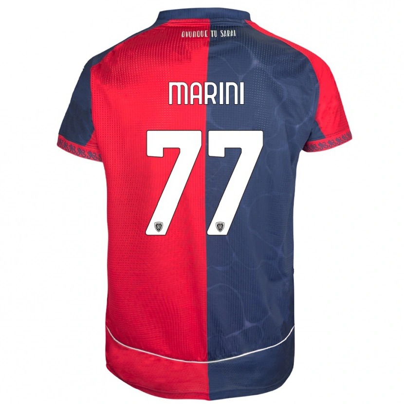 Danxen Kvinder Matteo Marini #77 Rød Navy Hjemmebane Spillertrøjer 2025/26 Trøje T-Shirt