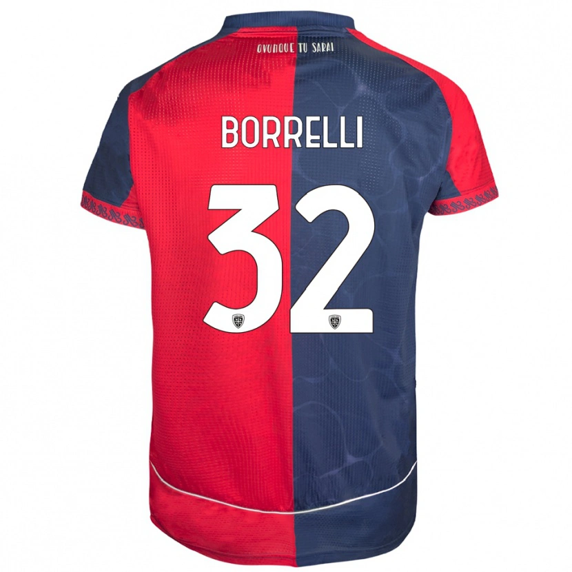Danxen Kvinder Gennaro Borrelli #32 Rød Navy Hjemmebane Spillertrøjer 2025/26 Trøje T-Shirt