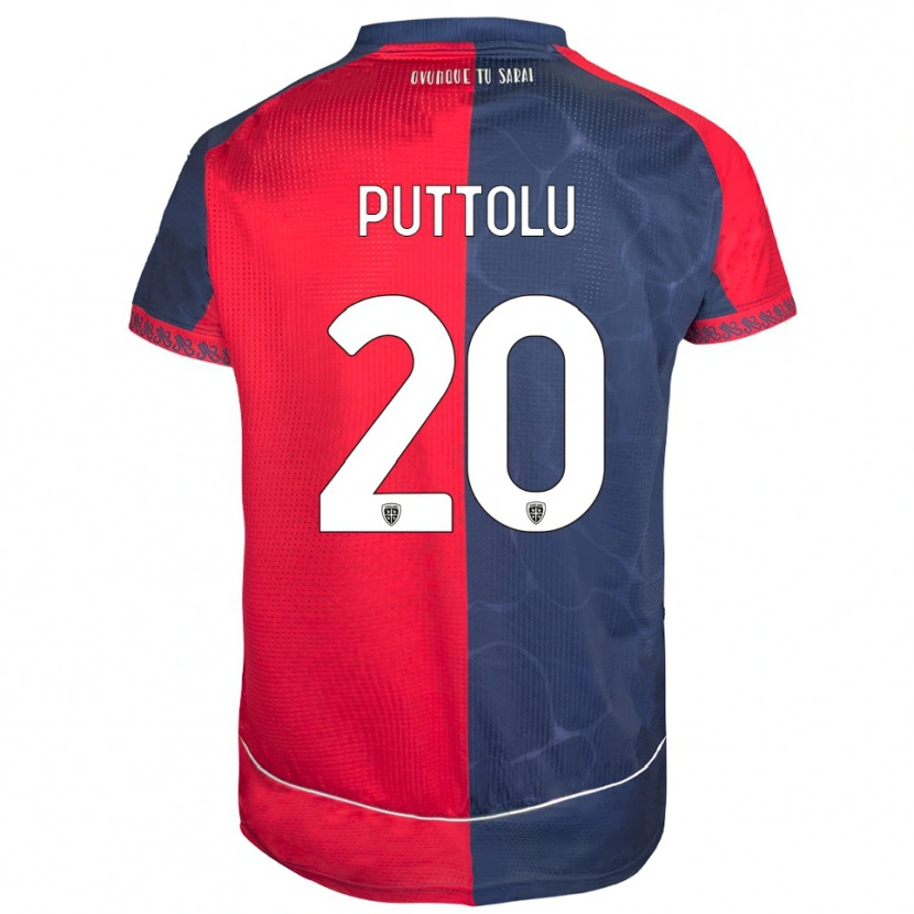 Danxen Kvinder Diego Puttolu #20 Rød Navy Hjemmebane Spillertrøjer 2025/26 Trøje T-Shirt