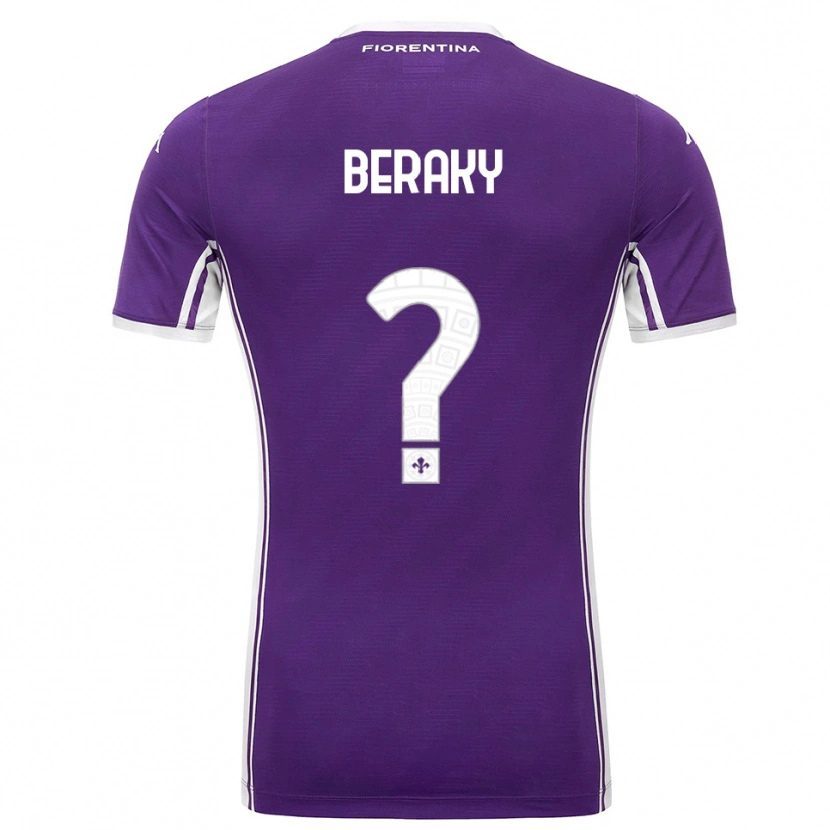Danxen Kvinder Mussie Beraky #0 Lilla Hvid Hjemmebane Spillertrøjer 2025/26 Trøje T-Shirt