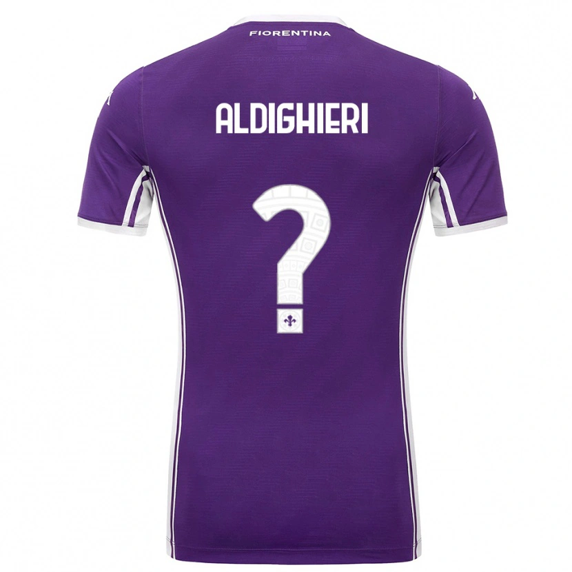 Danxen Kvinder Benedetto Aldighieri #0 Lilla Hvid Hjemmebane Spillertrøjer 2025/26 Trøje T-Shirt